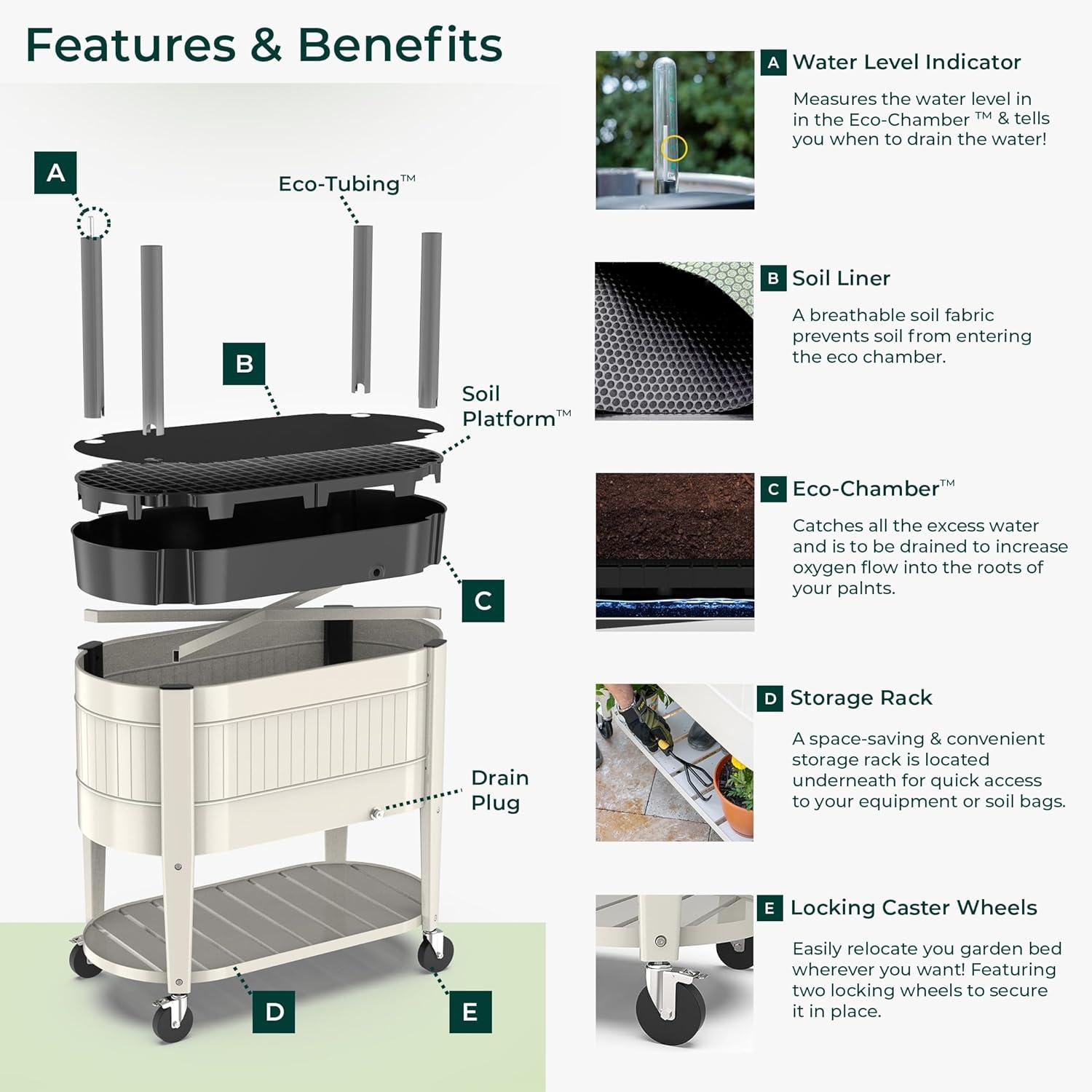 Permasteel Elevated Garden Bed with EnGrow TrueSoil Technology