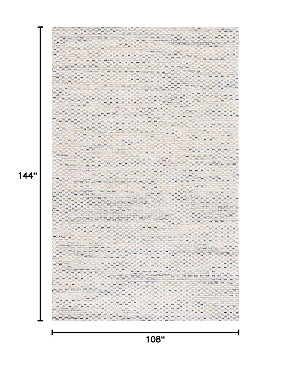 Marbella MRB158 Hand Woven Indoor Area Rug - White/Navy - 9'x12' - Safavieh