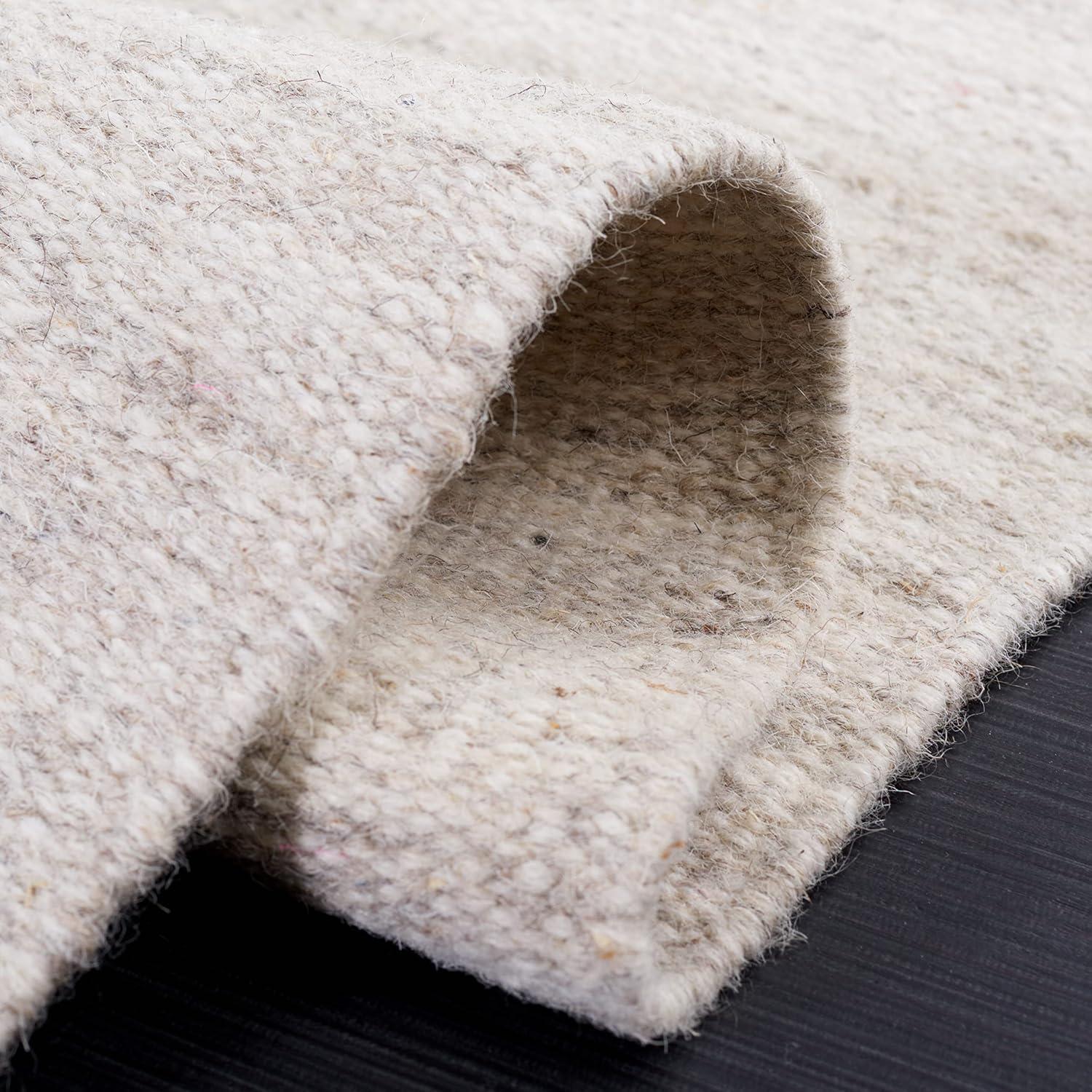 Dhurries DHU801 Hand Loomed Area Rug - Beige - 4'x6' - Safavieh.