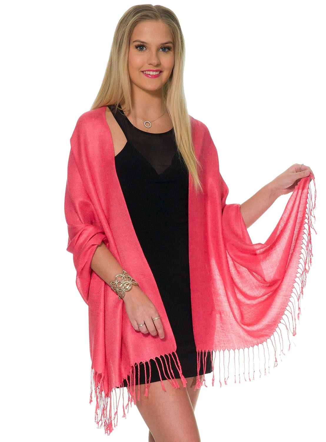Pashmina Shawls and Wraps for Evening Dresses, Large Soft Pashminas Wedding Shawl
