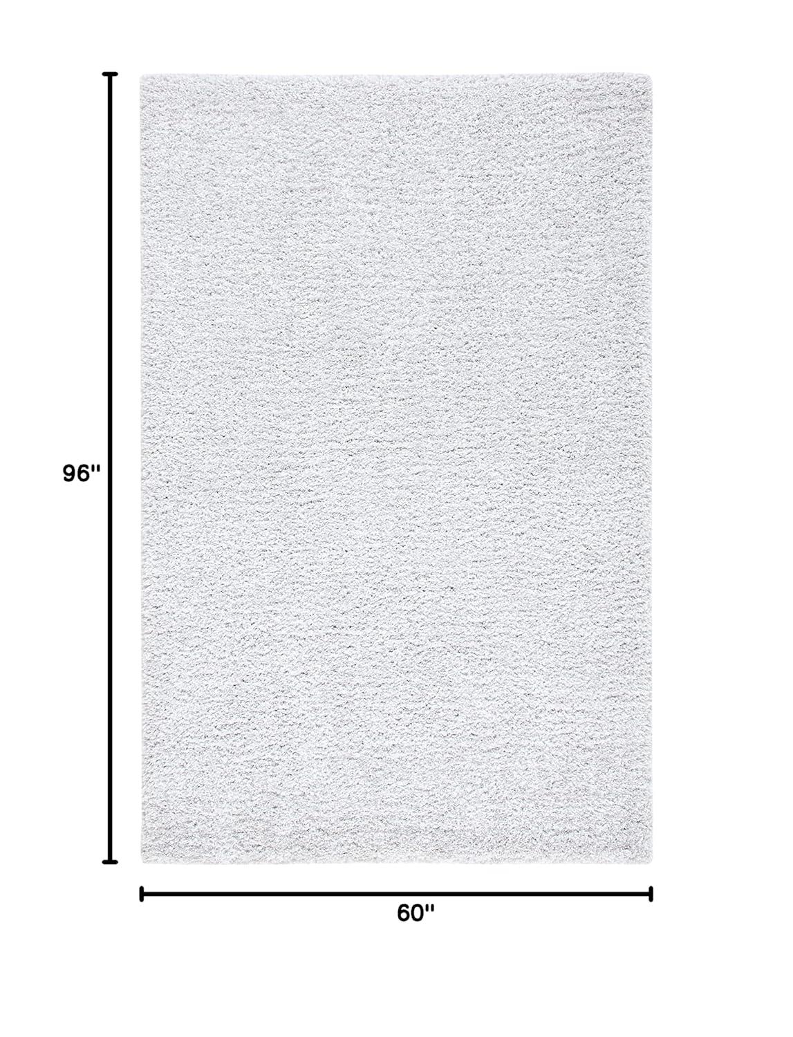 Ultimate Shag SGU211 Hand Tufted Indoor Area Rug - Silver/Ivory - 5'x8' - Safavieh.