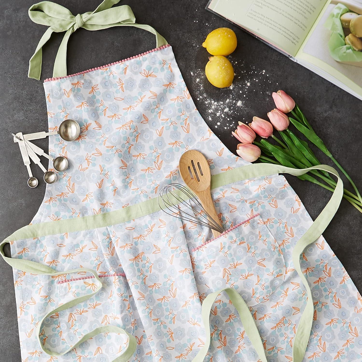 Blue Blossom Printed Apron