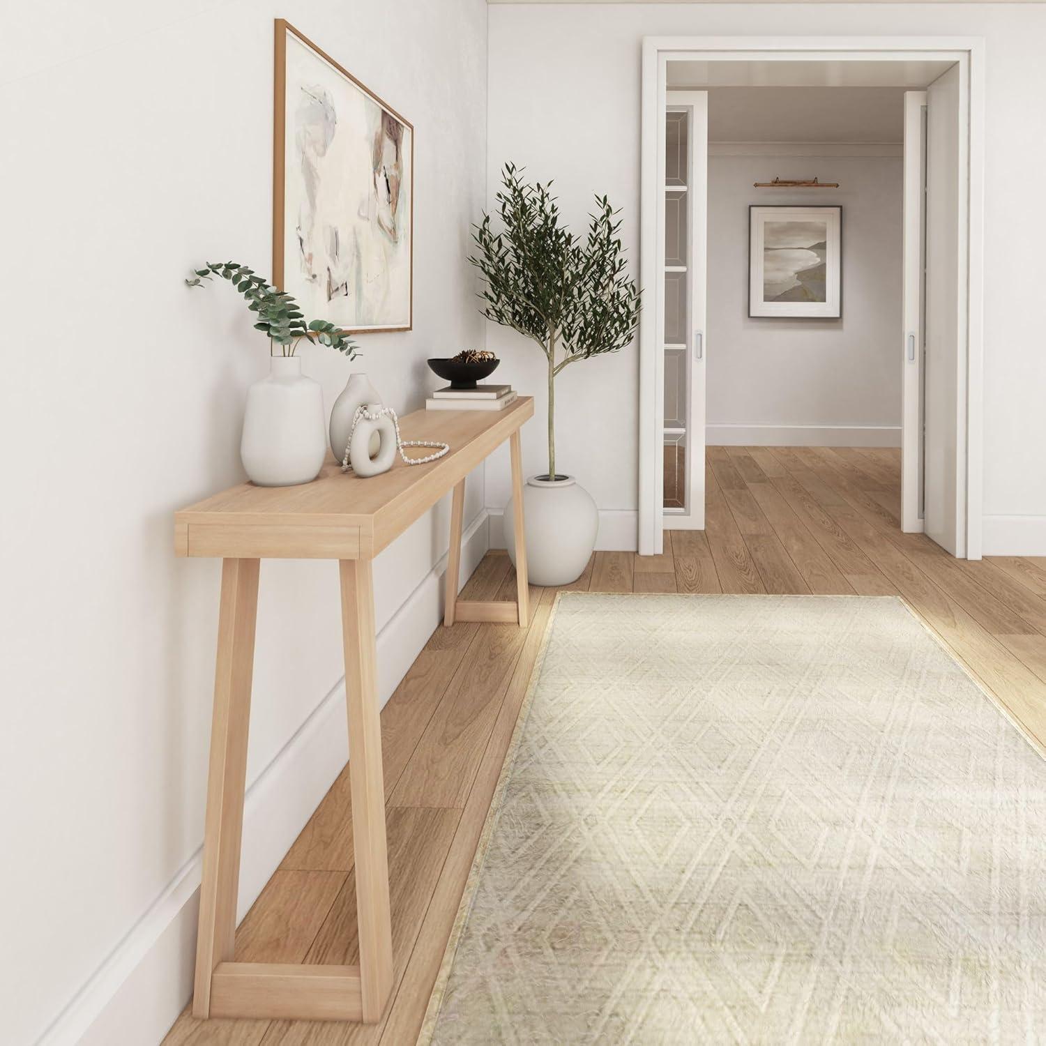 Plank+Beam Solid Wood 66" Console Table, Classic Entryway Table, Narrow Foyer Table