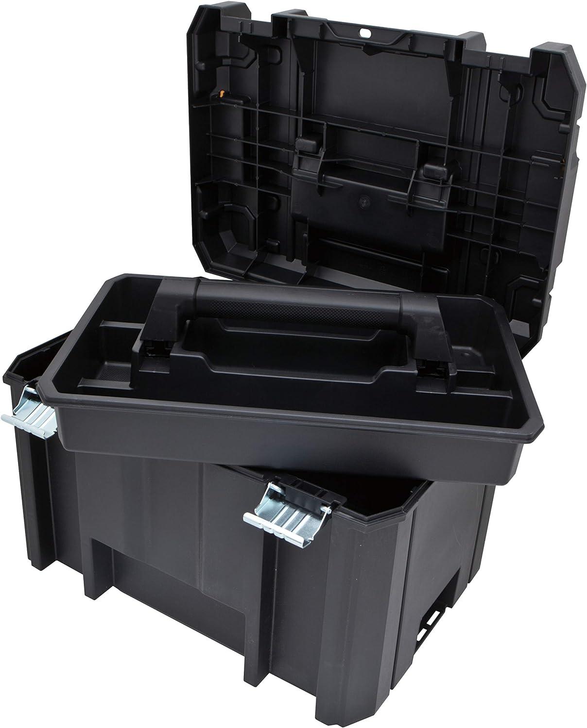 TSTAK VI 17 in. Stackable Deep Tool Storage Box