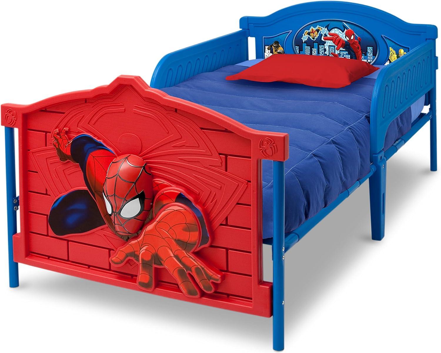 Action-Packed Spider-Man Metal Twin Bed with Drawer and Headboard