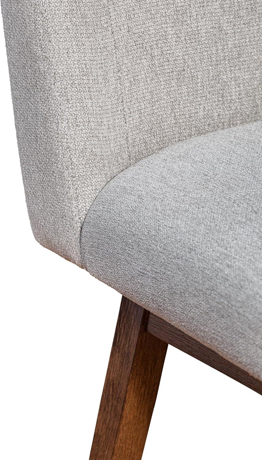 Armen Living Basila Wood Finish with Fabric Swivel Counter Height Barstool Brown Oak/Taupe