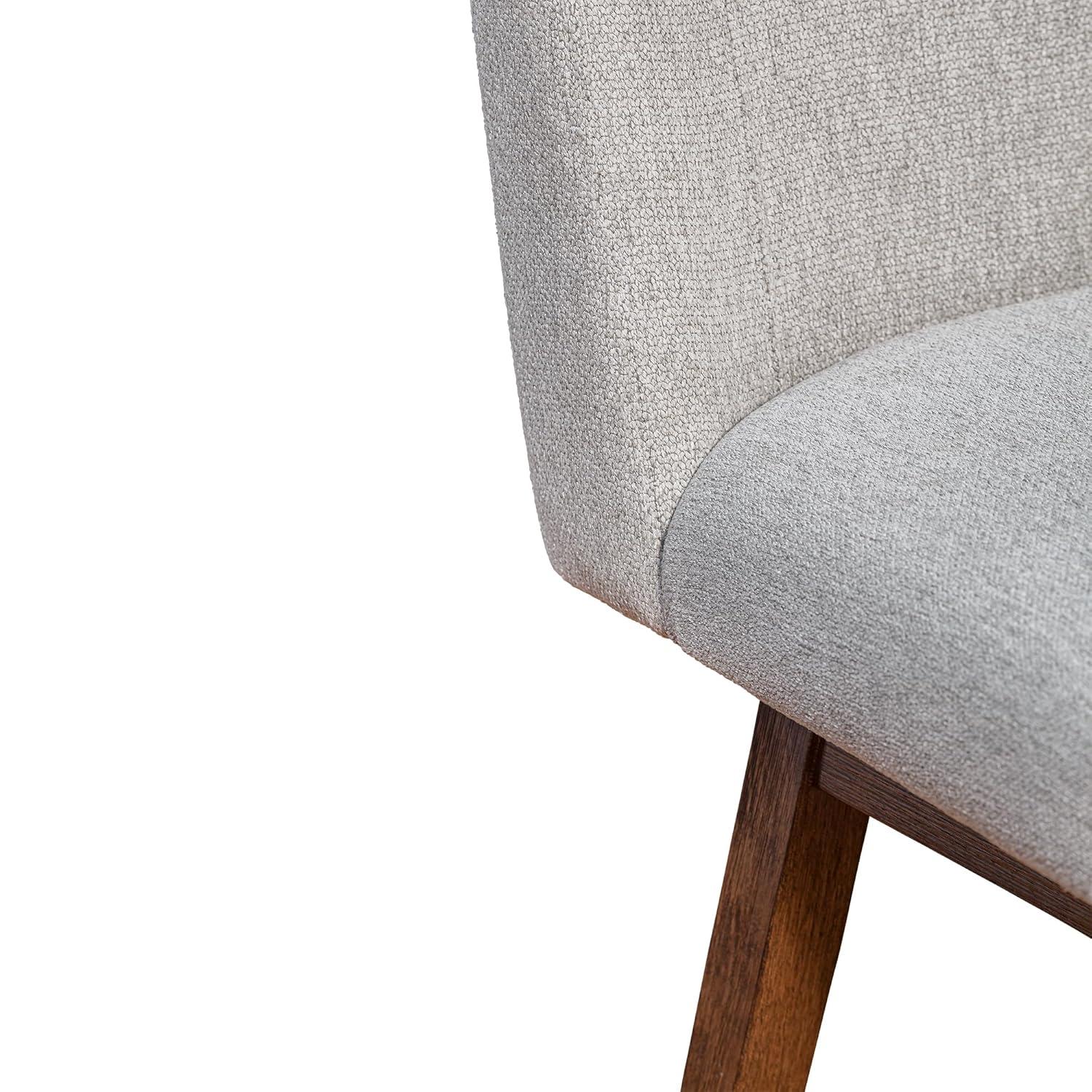 Armen Living Basila Wood Finish with Fabric Swivel Counter Height Barstool Brown Oak/Taupe