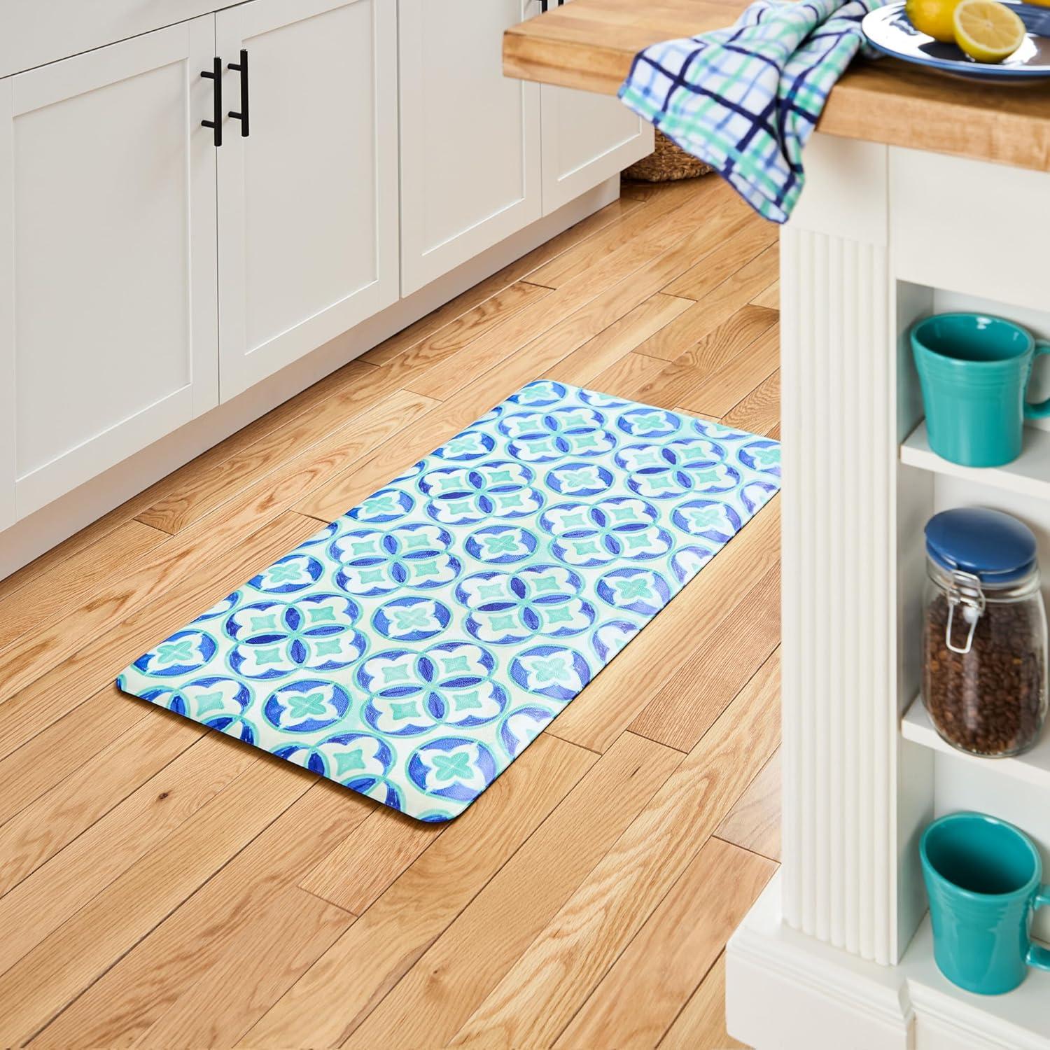 Fiesta FIESTA Mali Tiles Geo Trellis Anti-Fatigue Comfort Non-Slip Kitchen Runner Mat