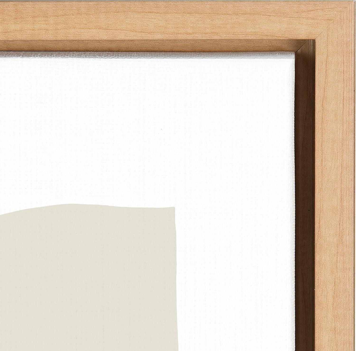 23" x 33" Sylvie Constructed II Neutral Framed Wall Canvas by Statement Goods Natural - Kate & Laurel All Things Decor