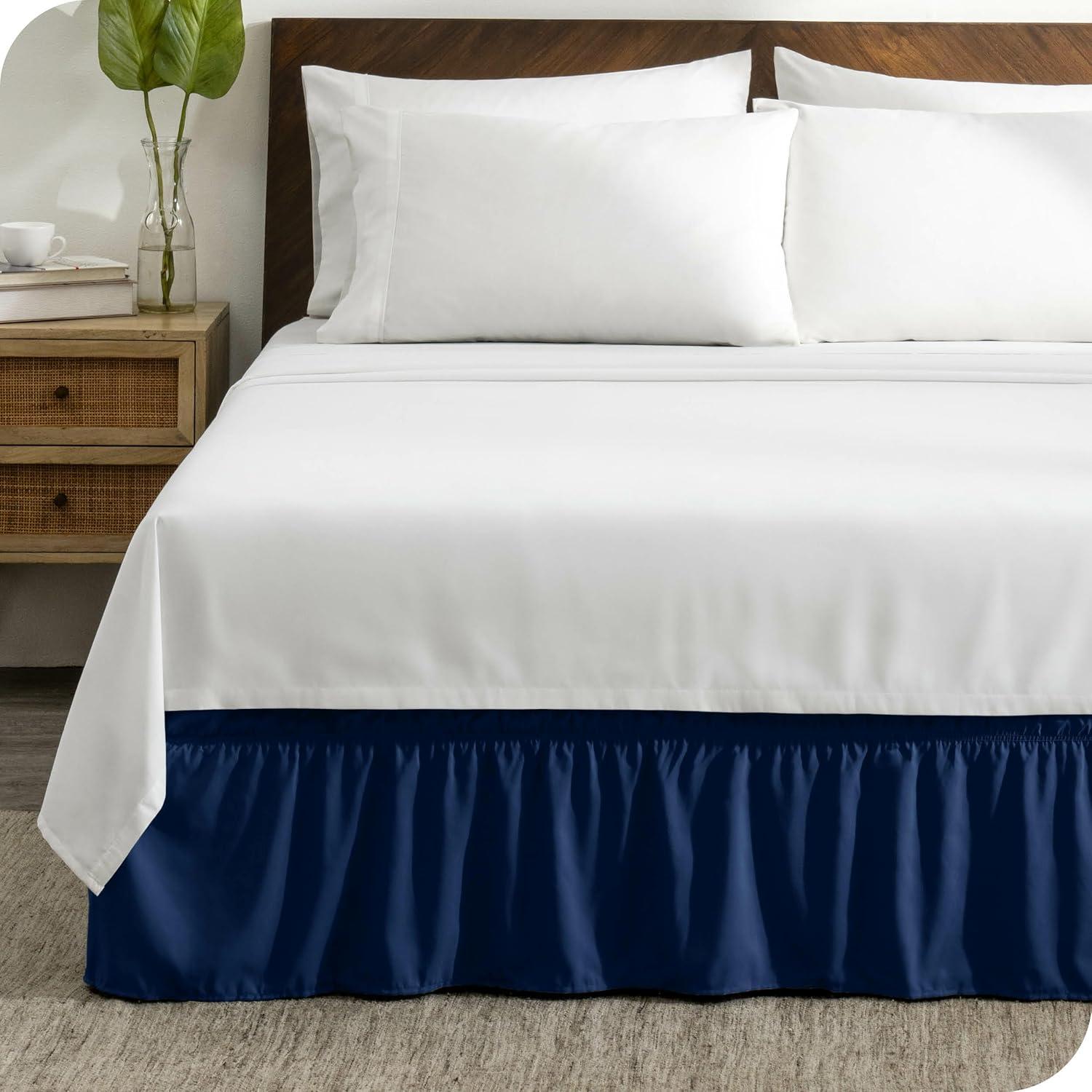 Adjustable Wrap Around Ruffled Bed Skirt by Bare Home