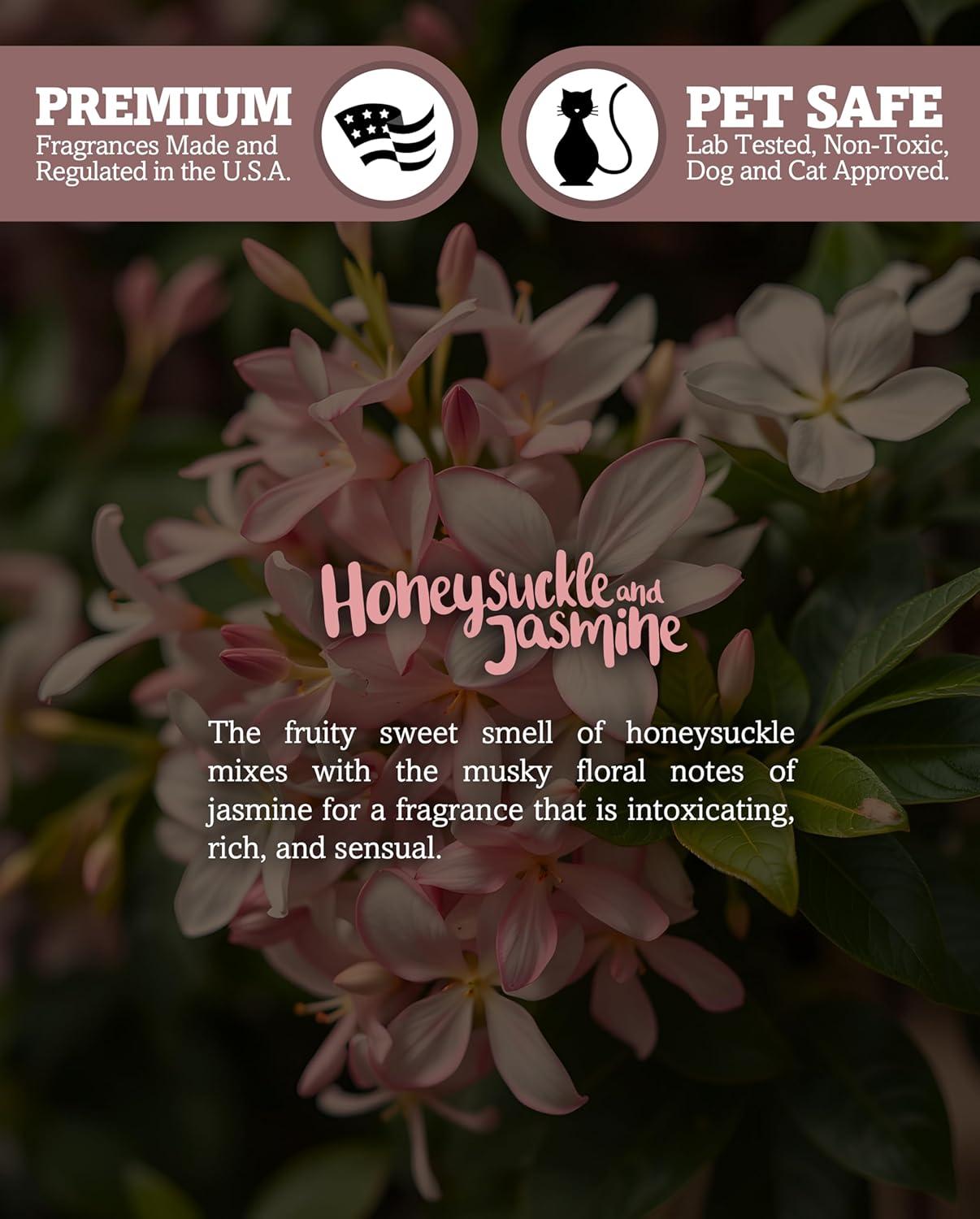 Honeysuckle Jasmine All Natural Soy Wax Melts - 1 Highly Scented 3 Oz. Bar - Made with Responsibly Sourced Soy and Essential Fragrance Oils - Phthalate & Paraffin Free, Vegan, Non-Toxic