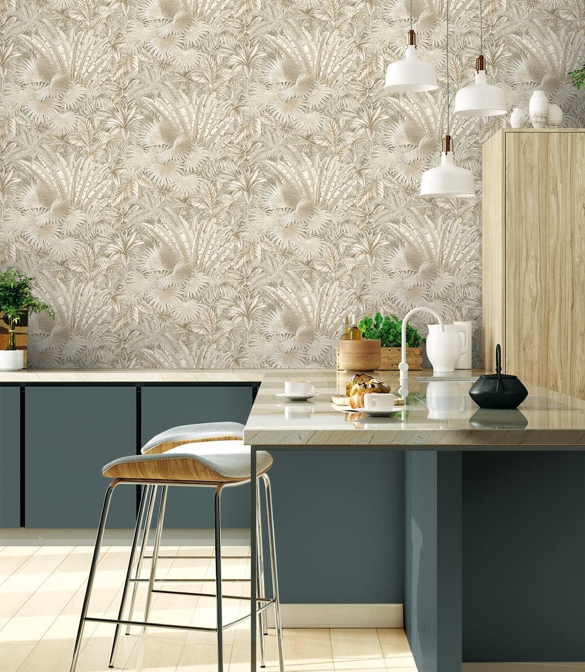 Tommy Bahama Bahamian Breeze Palm 18' L x 20.5" W Peel & Stick Wallpaper Roll