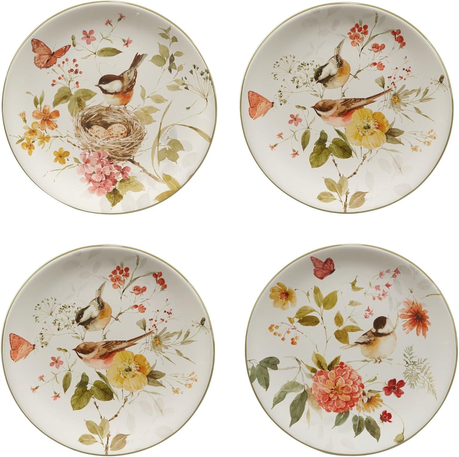 Nature's Song Ceramic Floral 16-Piece Dinnerware Set