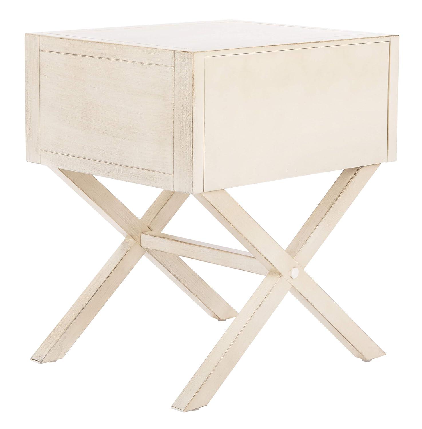 Odilia 1 Drawer Nightstand - Antique White - Safavieh.