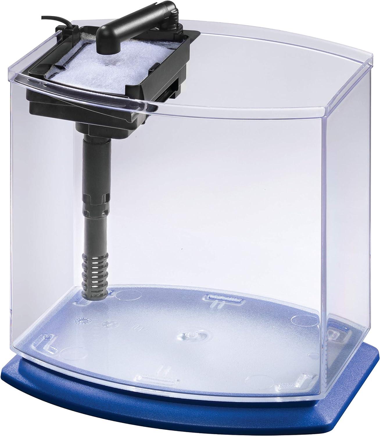 TiaGOC LED MiniBow Small Aquarium Fish Kit with SmartClean Technology, Blue, 1 Gallon