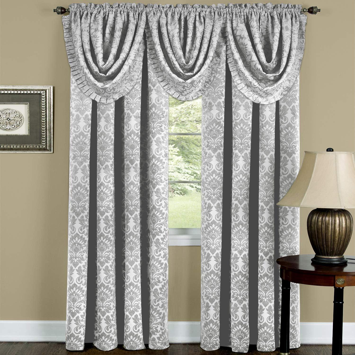 Achim Sutton Window Curtain Panel 52x63 - Silver