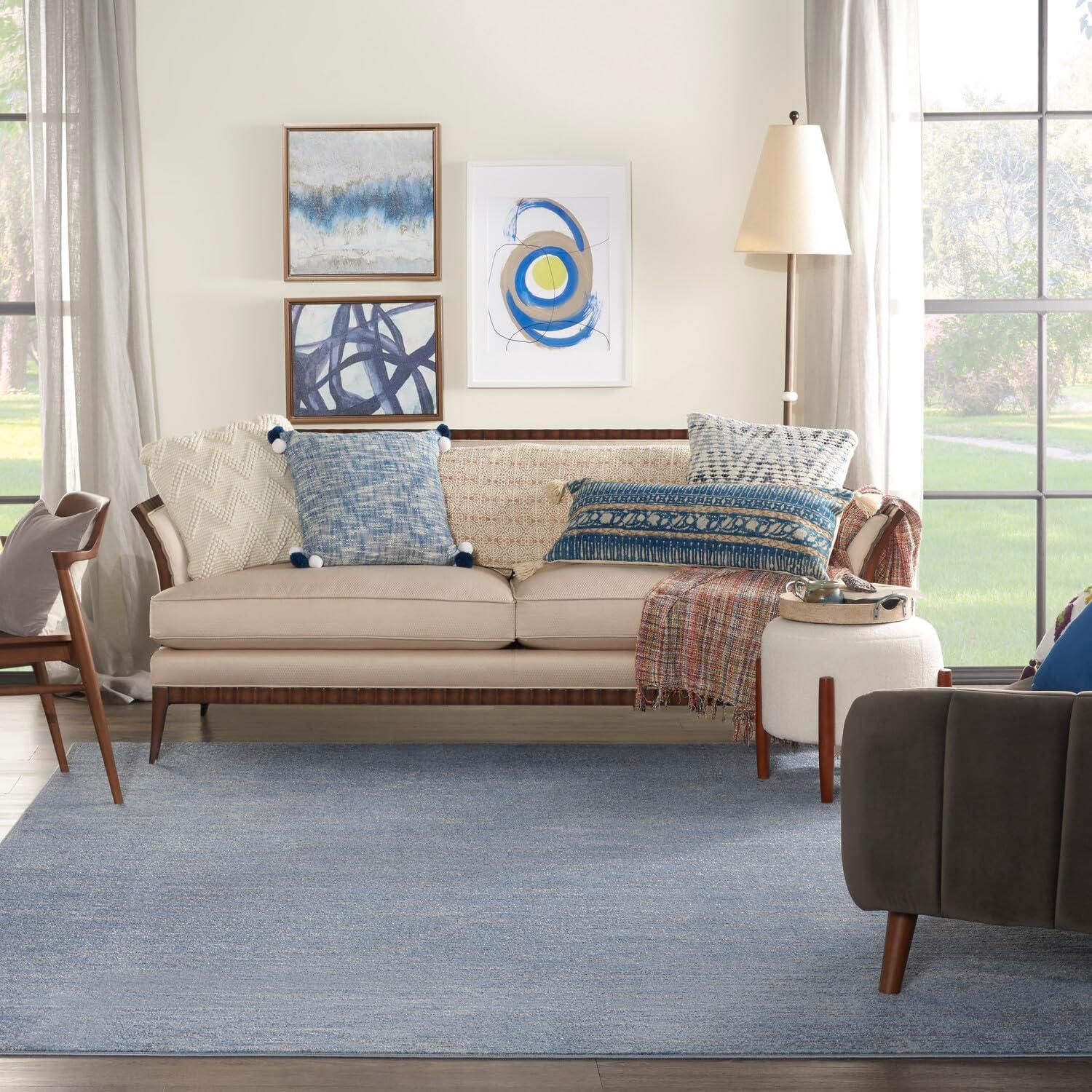 Nourison Nourison Essentials NRE01 Indoor/outdoor Area Rug - Blue/Grey 8' x 10'