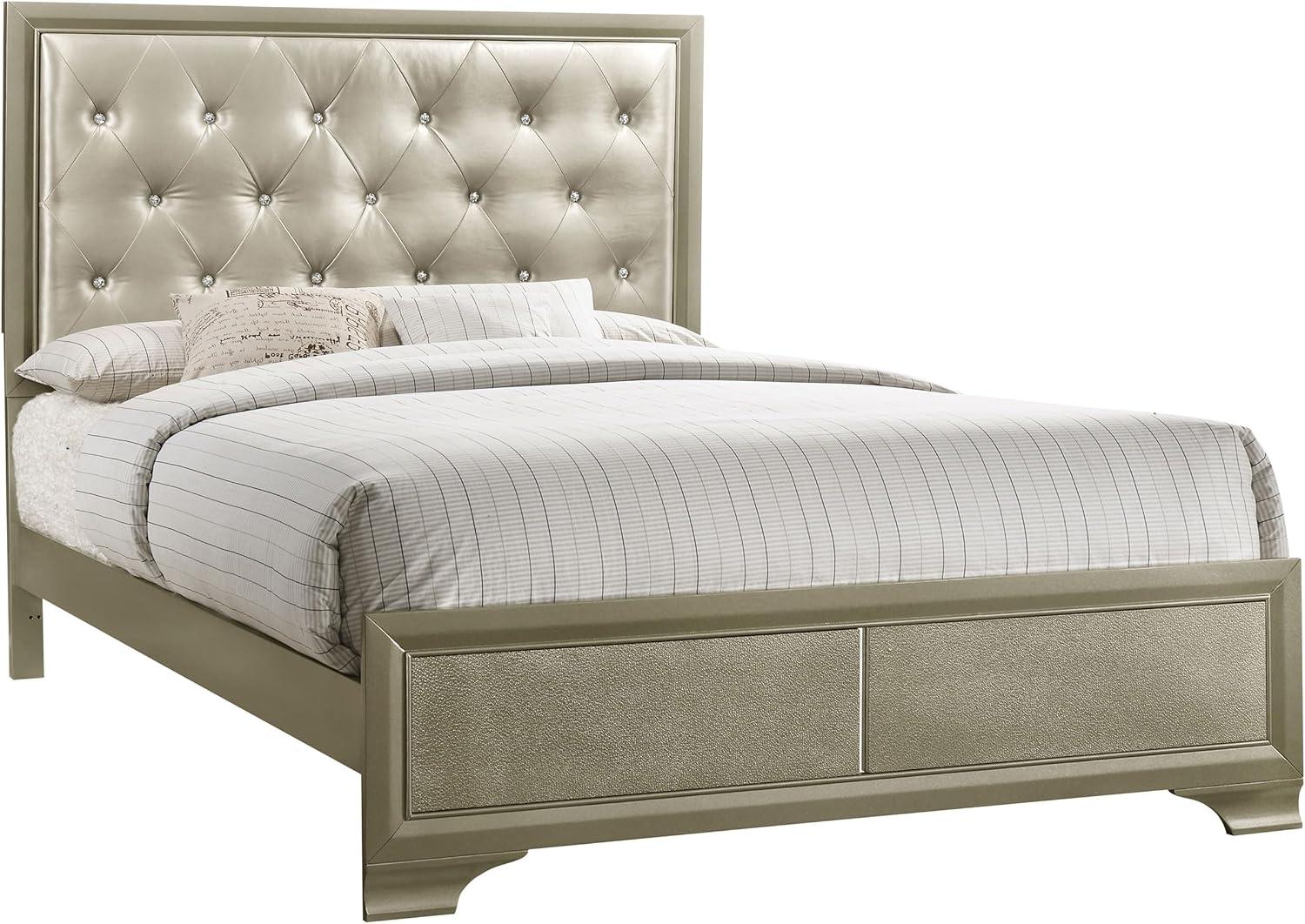 Beaumont Bedroom Set Metallic Champagne