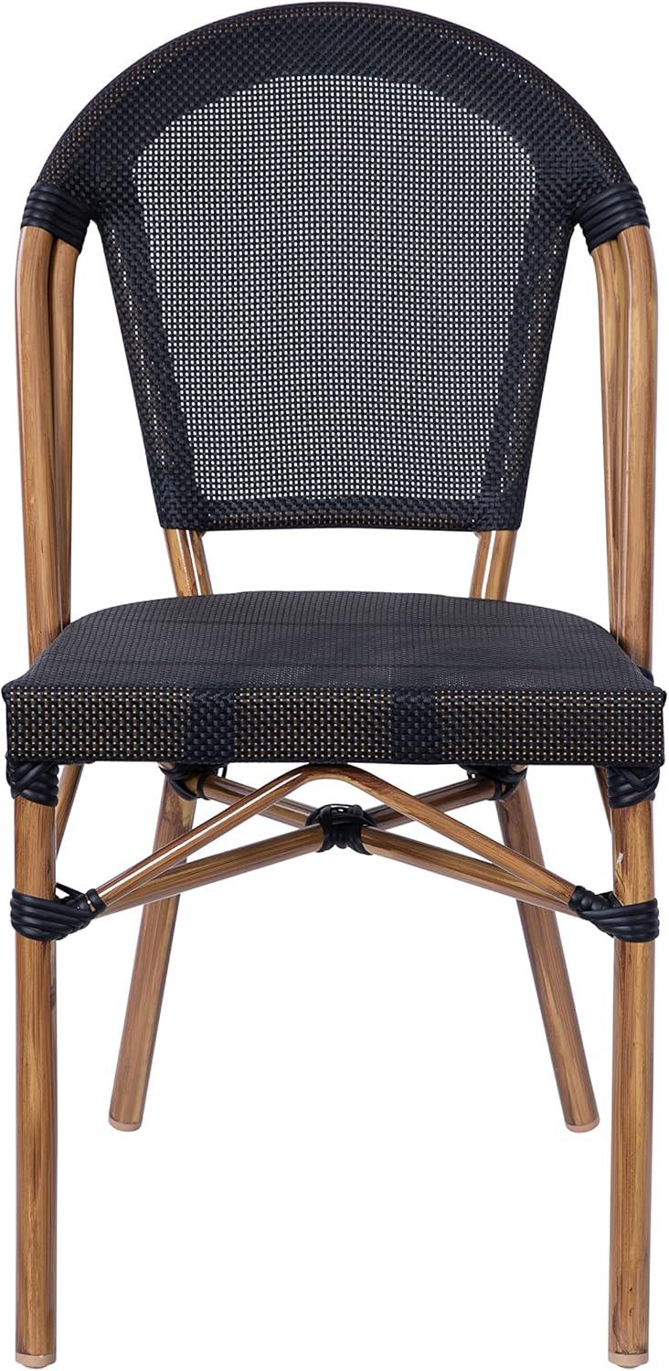 Lavigne Stacking French Chair for Indoor and Outdoor Use with Printed Metal Frame