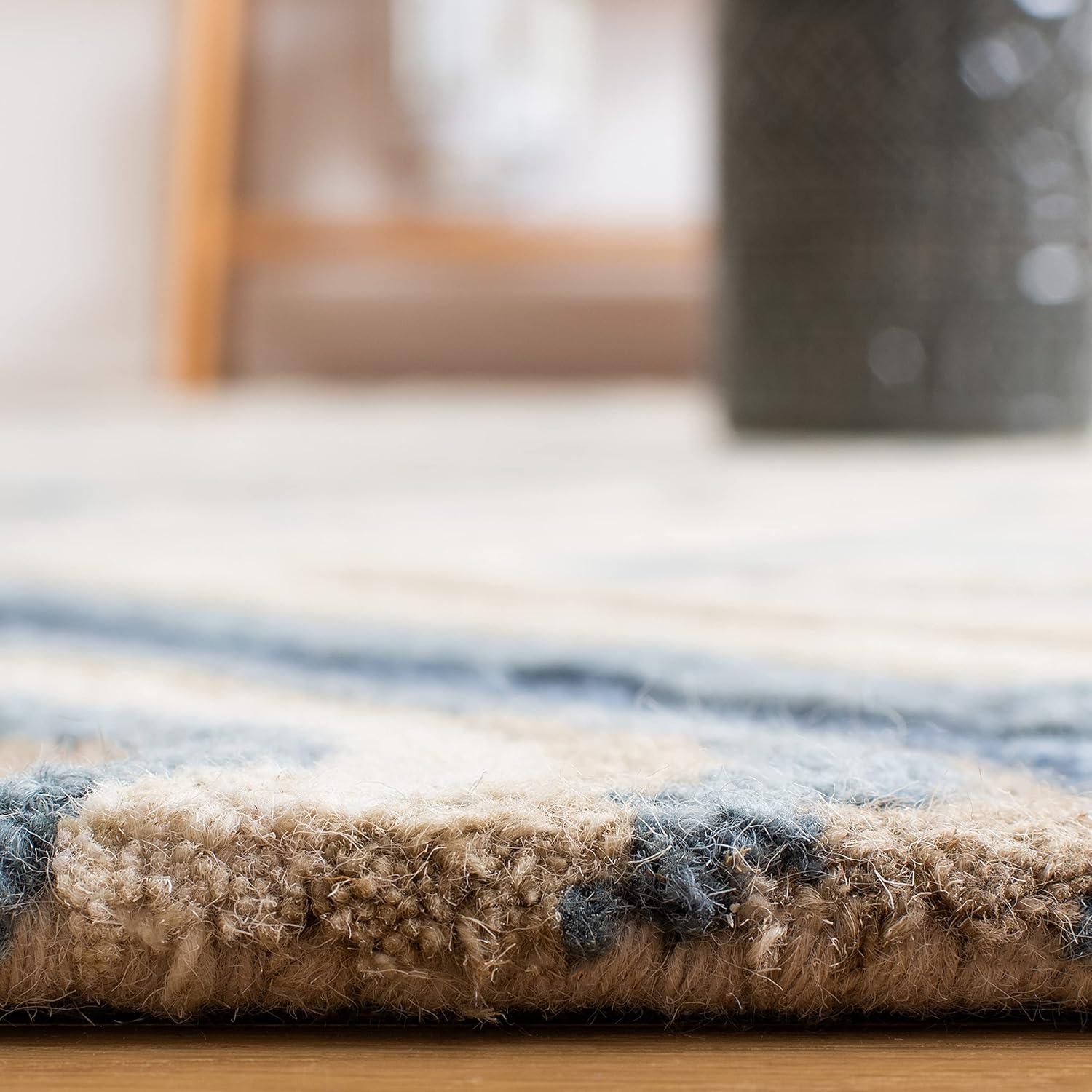 Aspen APN350 Hand Tufted Indoor Area Rug - Blue/Beige - 8'x10' - Safavieh
