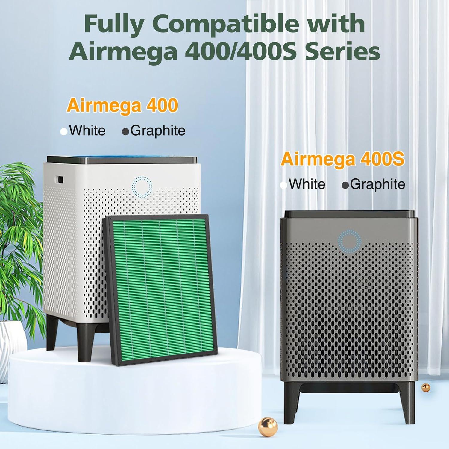 Coway Replacement Max2 Filter Set for Airmega 400 Series: True HEPA, Captures Smoke & Dust, Compatible with Coway Purifiers