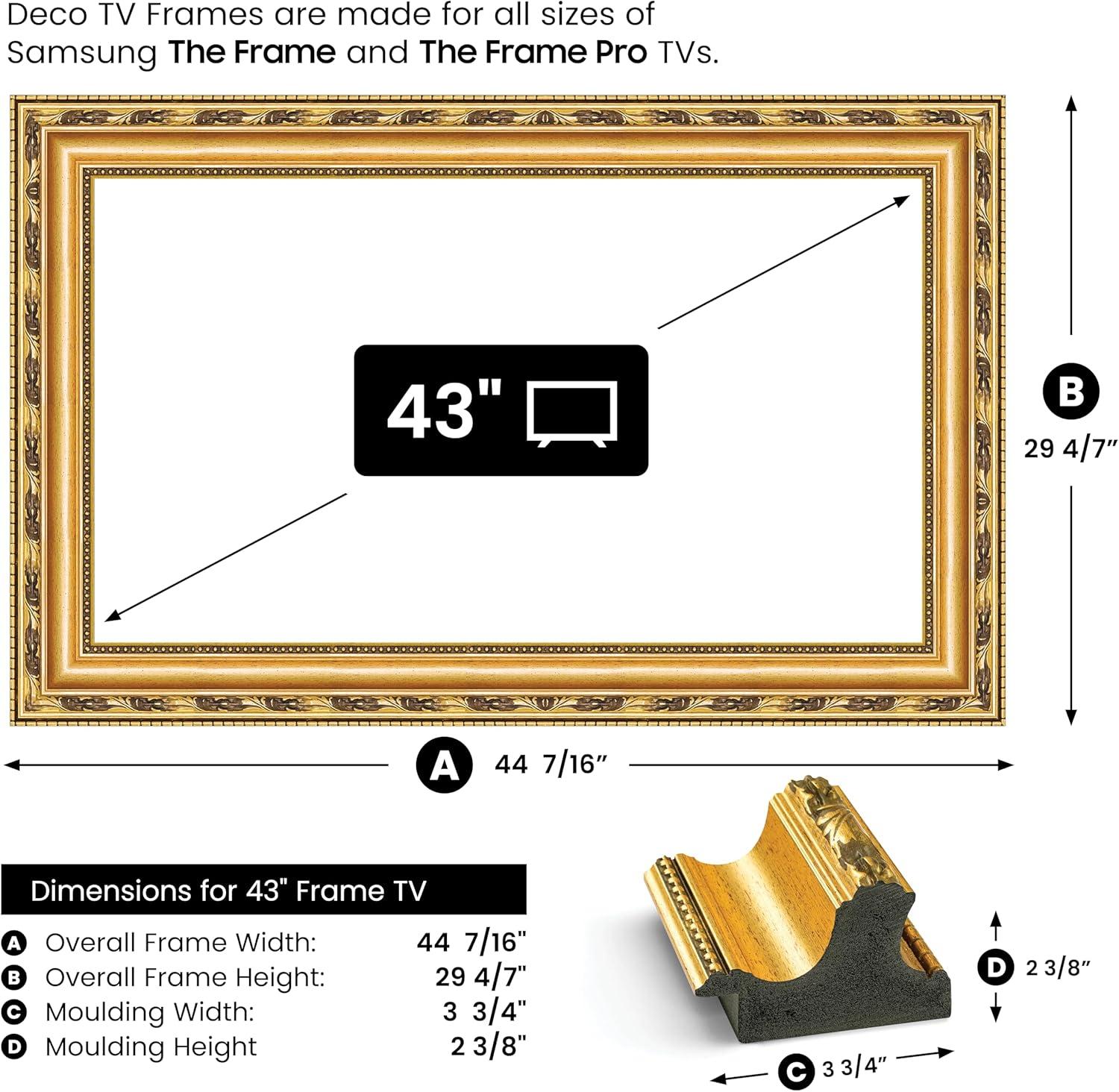 Deco TV Frames Ornate Deco TV Frame for Samsung Frame TV and Frame Pro
