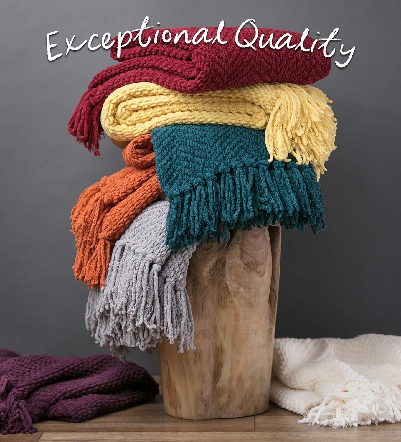 Chanasya Textured Knitted Throw