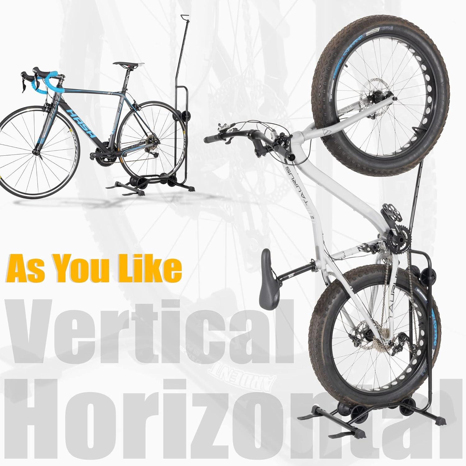 CD Upright Vertical & Horizontal MTB Road Bike Bicycle Floor Parking Stand Rack