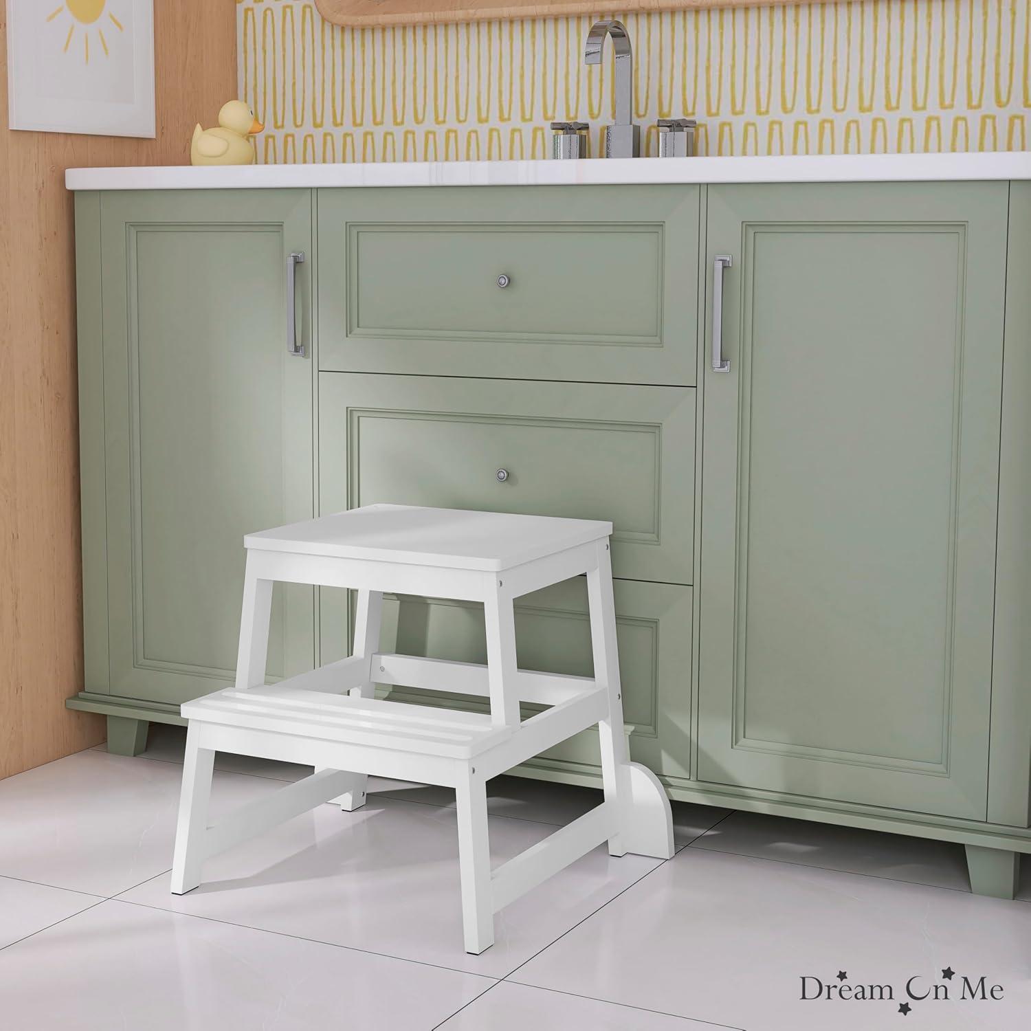 Dream On Me 2-in-1 Funtastic Tower and Step Stool, Easy to Assemble, White