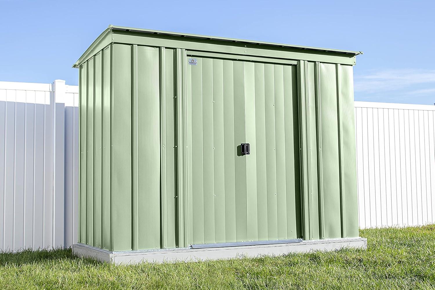 Arrow 8 ft. W x 4 ft. D Galvanized Steel Vertical Storage Shed