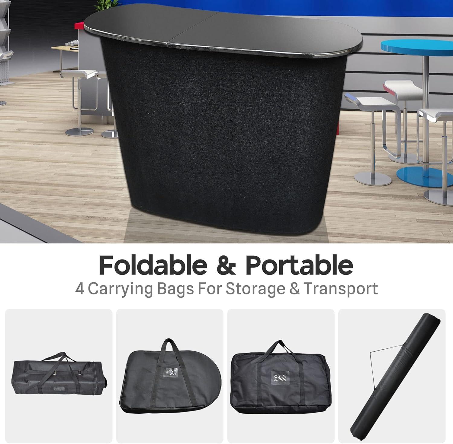 Yescom Portable Pop Up Podium Counter Table Stand Promotion Retail Trade Show Display