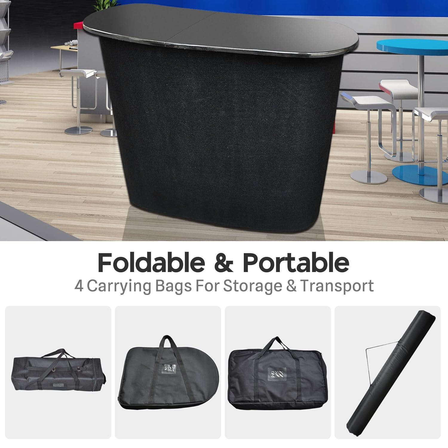 Yescom Portable Pop Up Podium Counter Table Stand Promotion Retail Trade Show Display