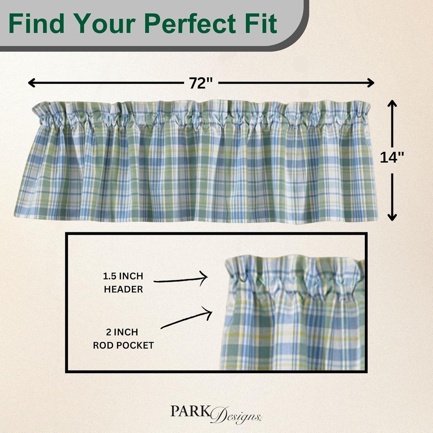 Park Designs Blue Sarasota Valance 14"L