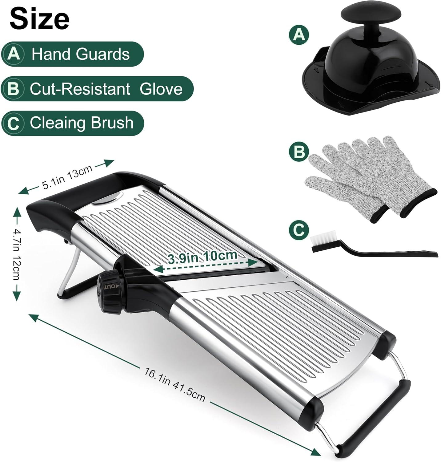 Gramercy Kitchen Co. Adjustable Stainless Steel Mandoline Food Slicer