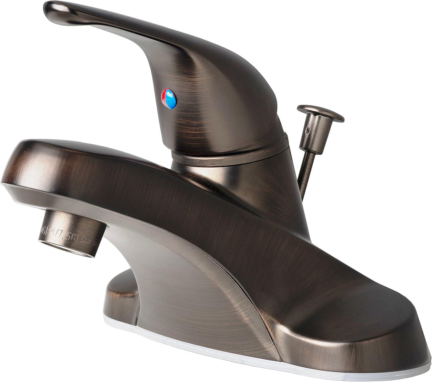 Laguna Brass Centerset Single-handle Bathroom Faucet with Drain Assembly 2040EBN