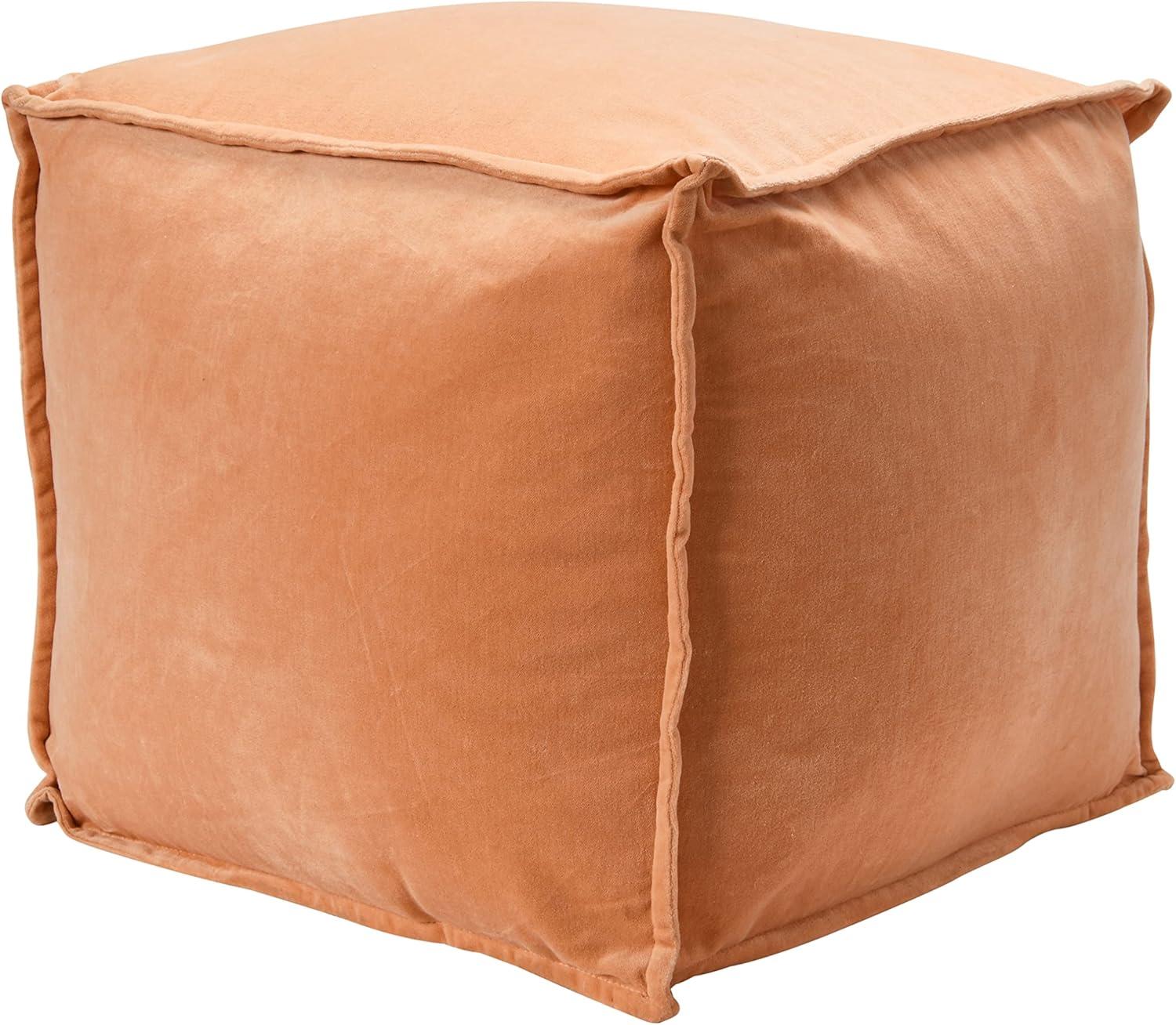 Creative Co-Op Square Velvet Pouf