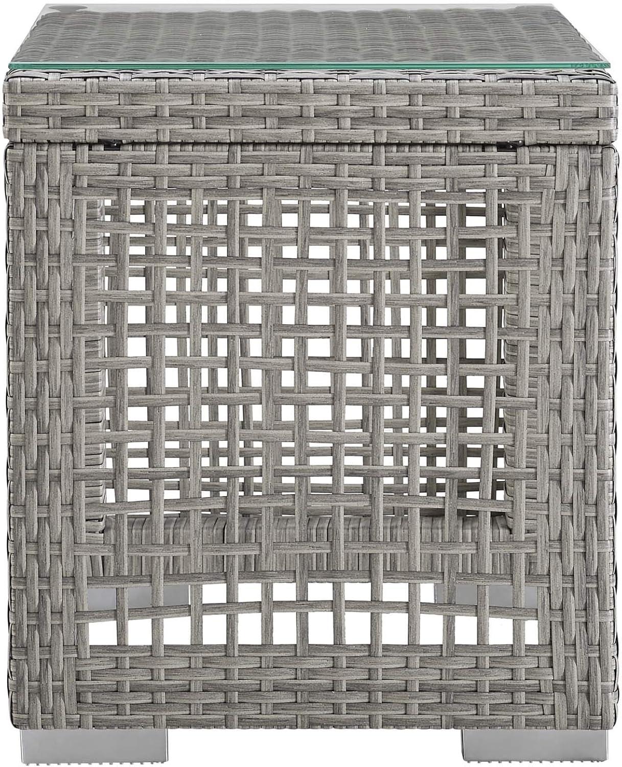 Modway Aura 3-Piece Outdoor Patio Wicker Rattan Set - Gray Finish