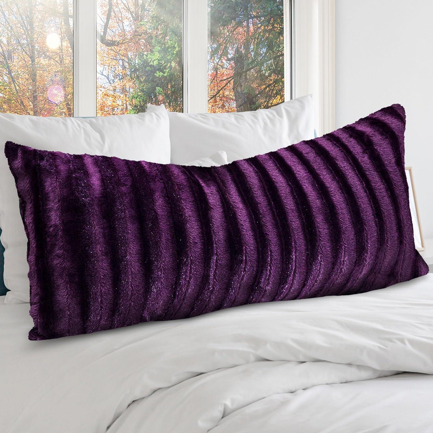 Cheer Collection Faux Fur Throw Pillow