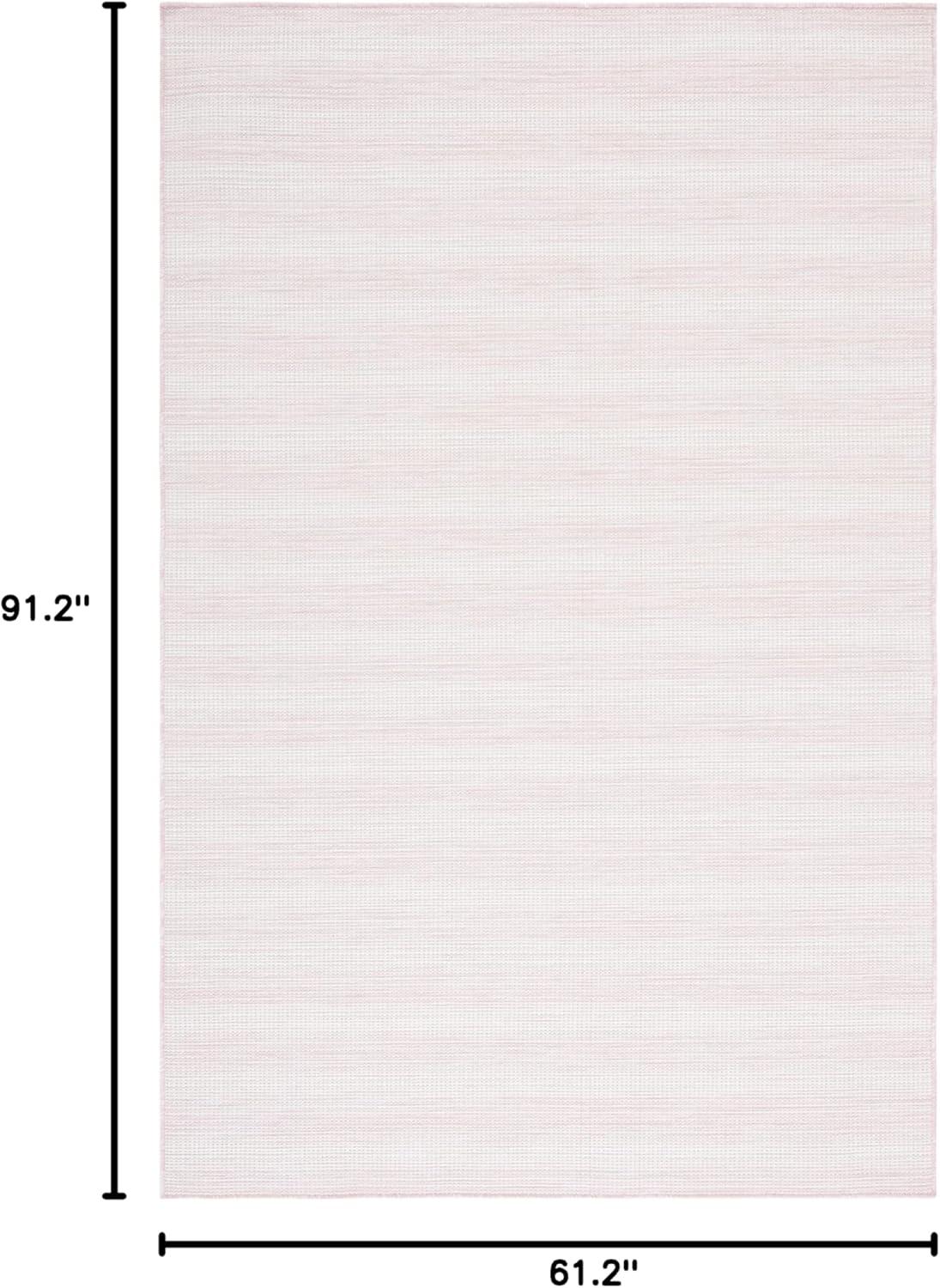 Hampton HTN231 Power Loomed Indoor/Outdoor Area Rug - Light Pink - 5'1"x7'6" - Safavieh.