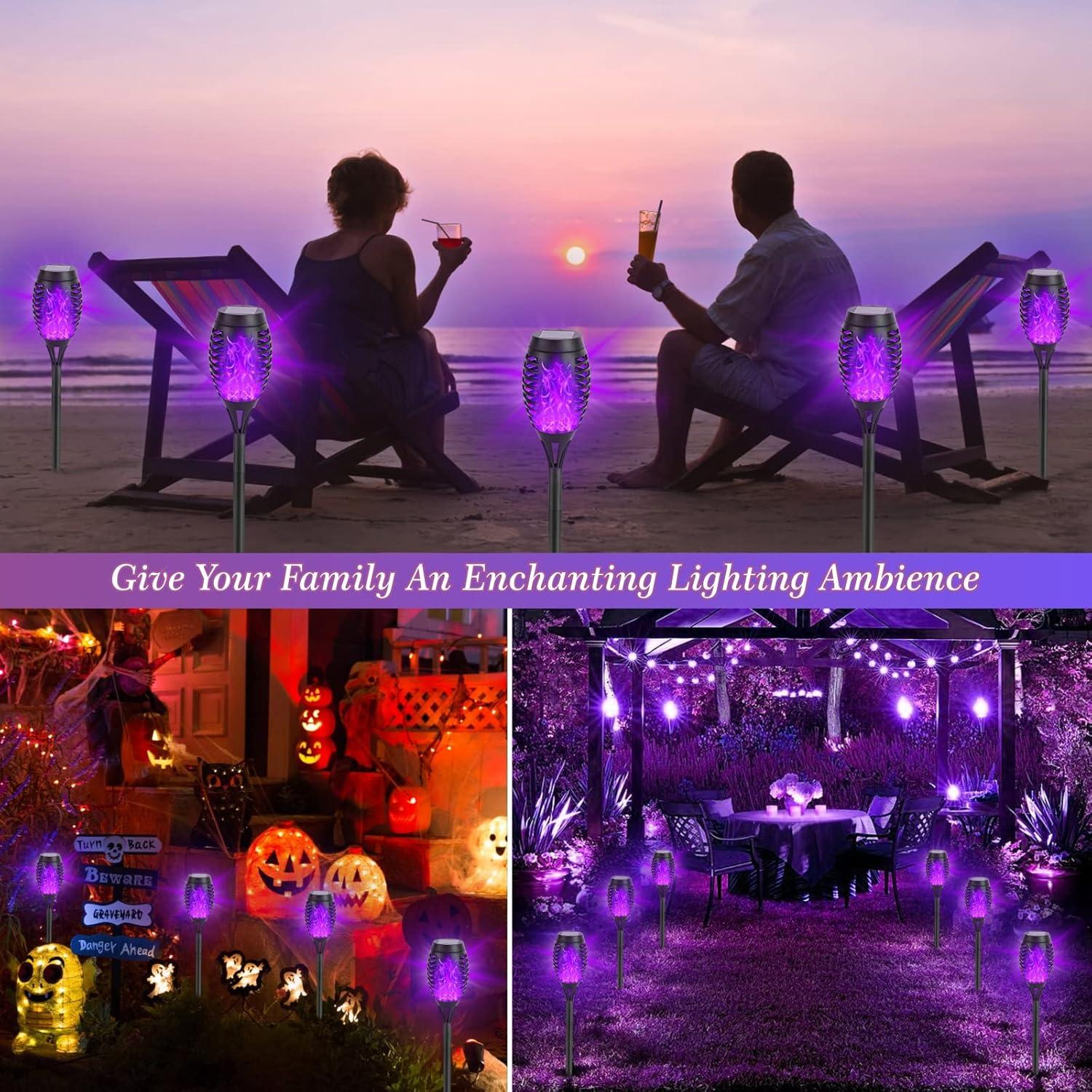 The Holiday Aisle® 8 Pack Halloween Decorations Outdoor, Halloween Solar Lights for Halloween Decor
