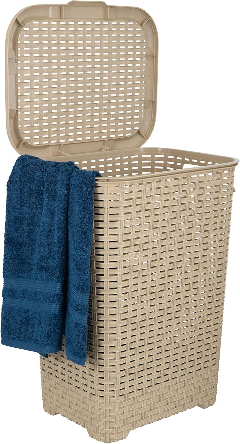 Rebrilliant Plastic Laundry Hamper with Handles