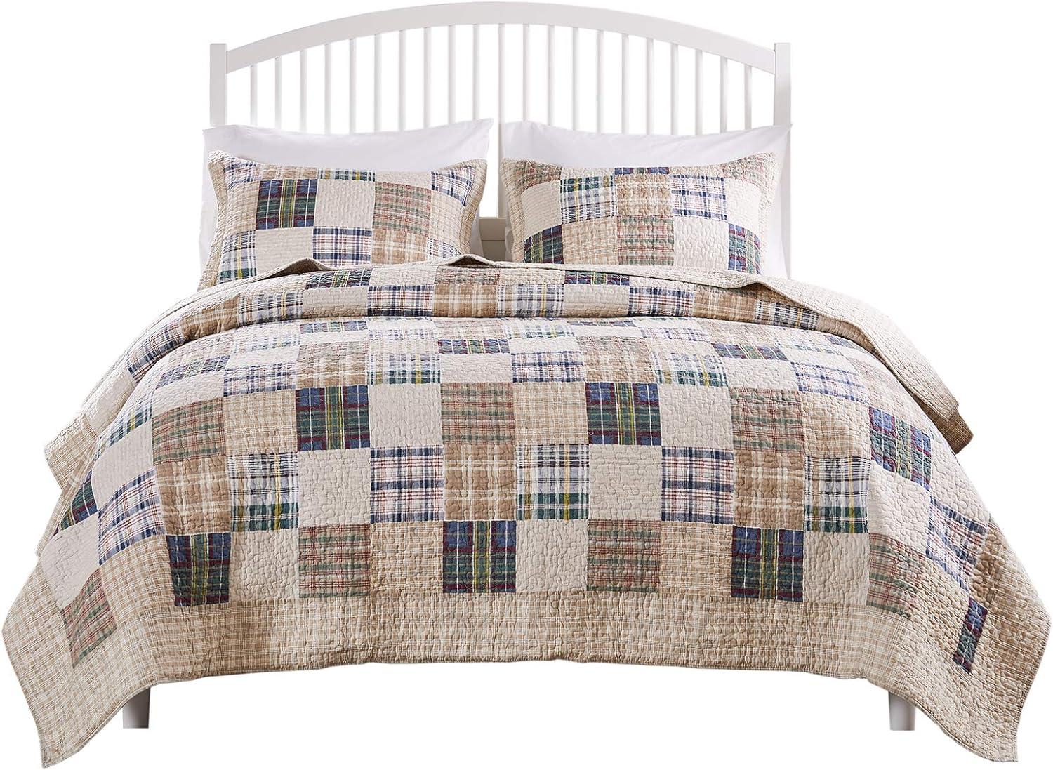 Oxford Plaid Reversible Quilt Set