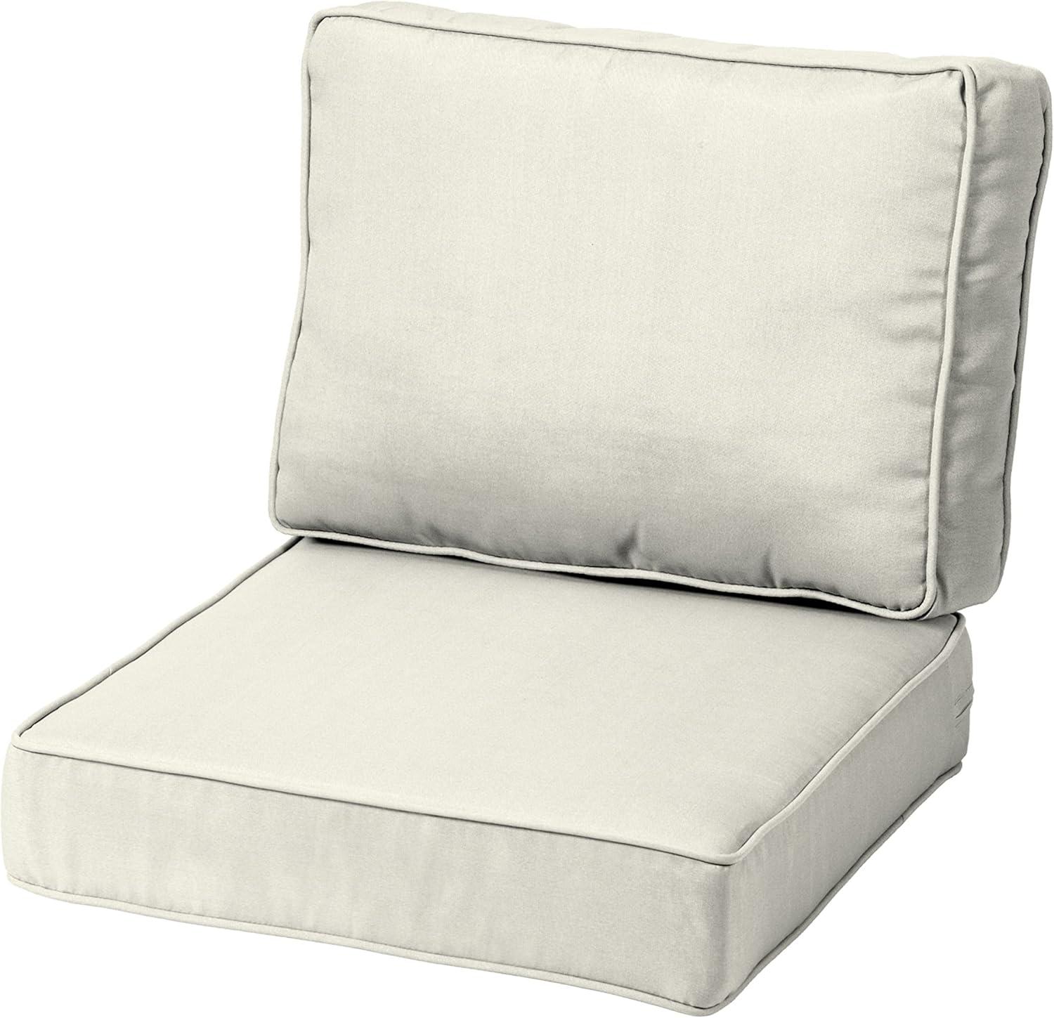 Arden Selections ProFoam Performance Outdoor Deep Seating Cushion Set 22 x 22, Sand Cream