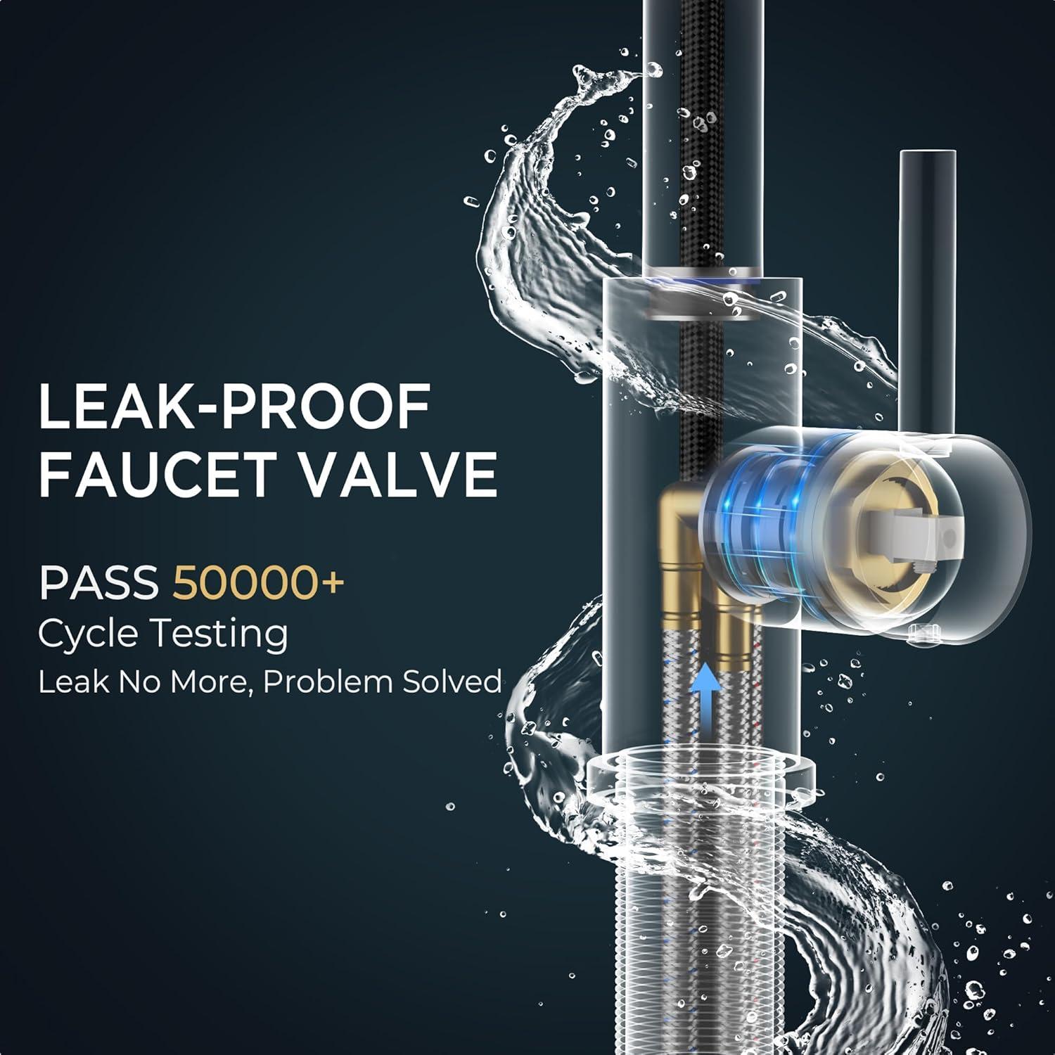 GAGALIFE Single Handle Pull Down Sprayer Kitchen Faucet High Arc Stainless Steel Faucet with 3-Function Sprayer JJL-CL-PT-SDP-C