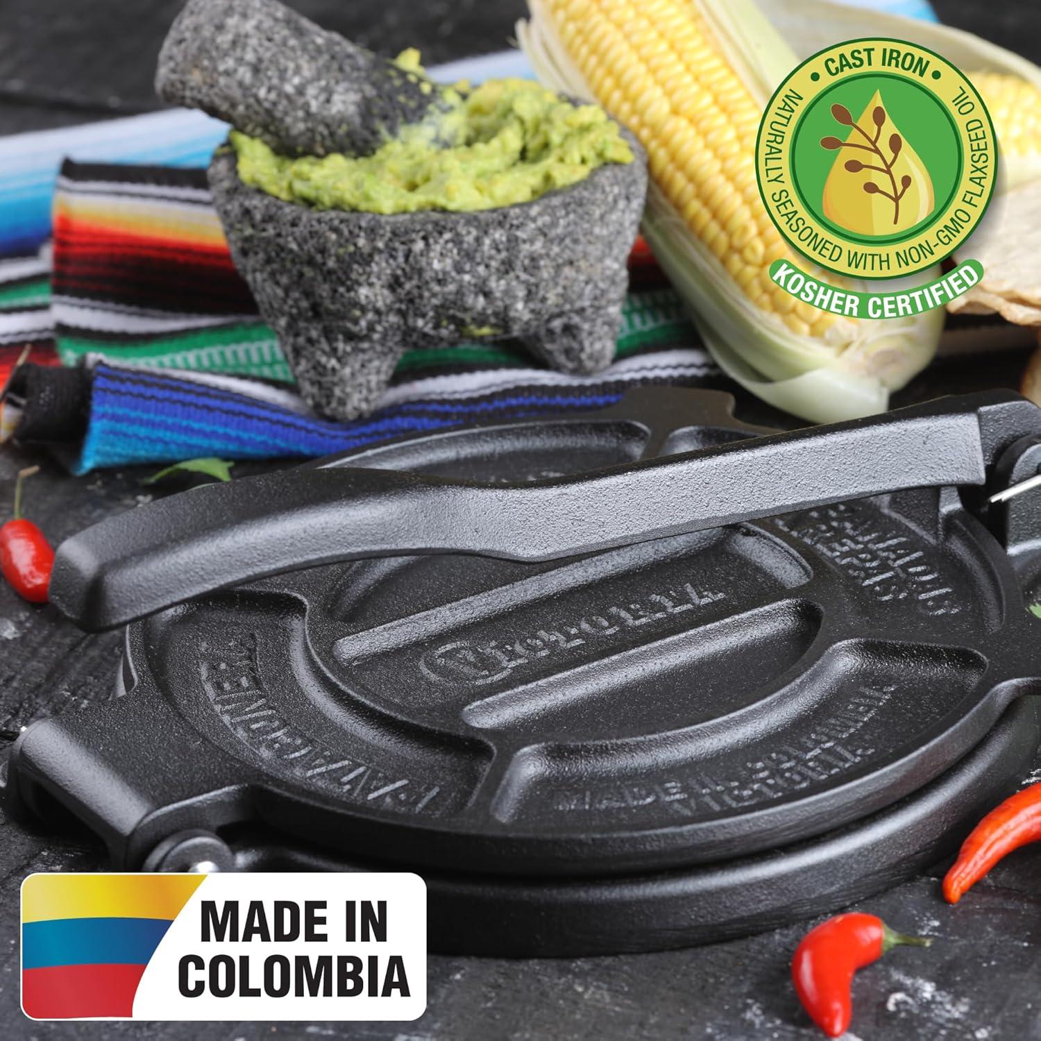 Victoria Cast Iron Tortilla Press - 8"