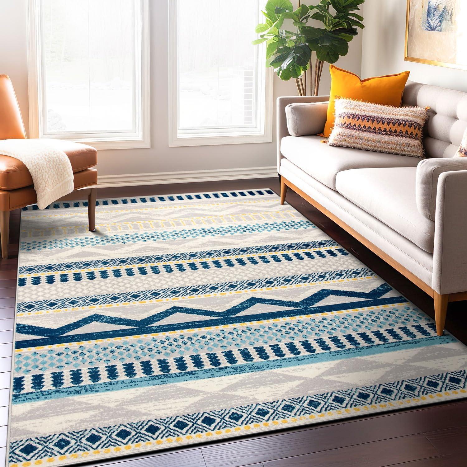 World Rug Gallery Boho Geometric Area Rug