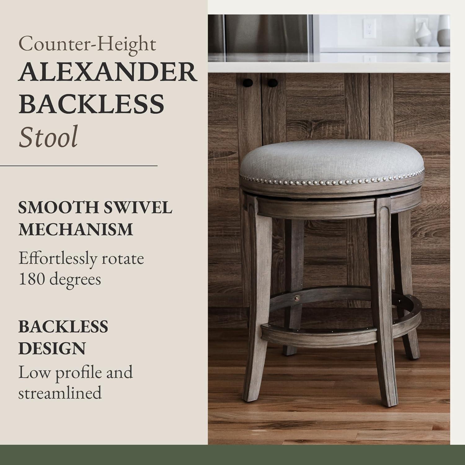 Maven Lane Maven Lane Alexander Stool with Fabric Upholstery