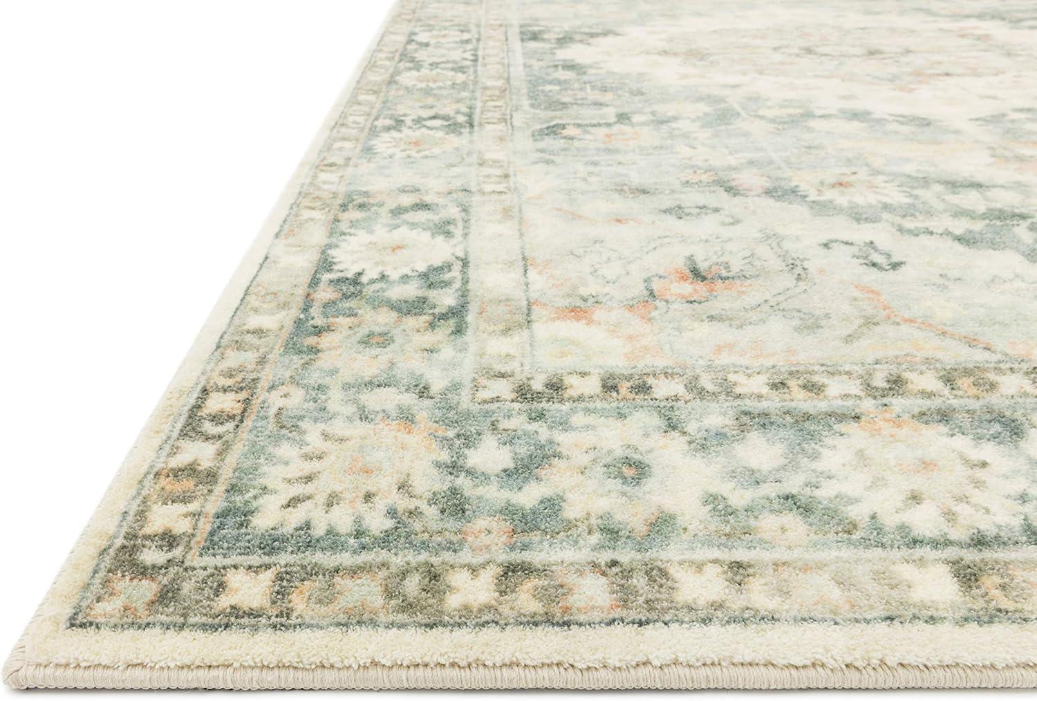 Loloi II Rosette Oriental Teal / Ivory Area Rug