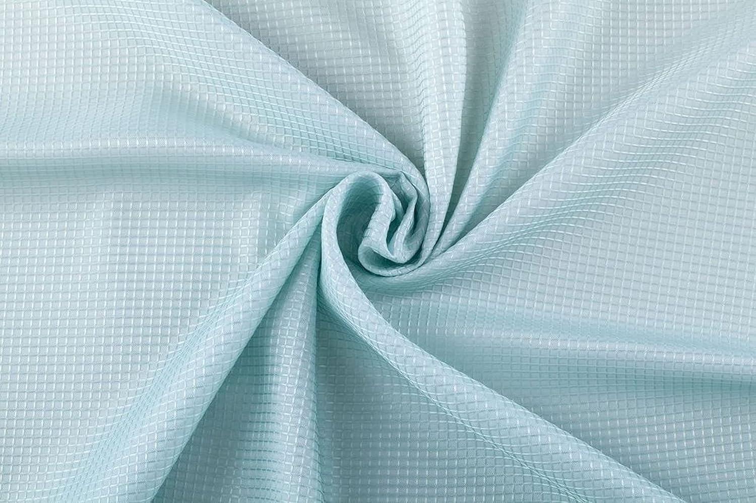 Dainty Home 3D Printed Ombre Textured Waffle Weave Shower Curtain - Seafoam