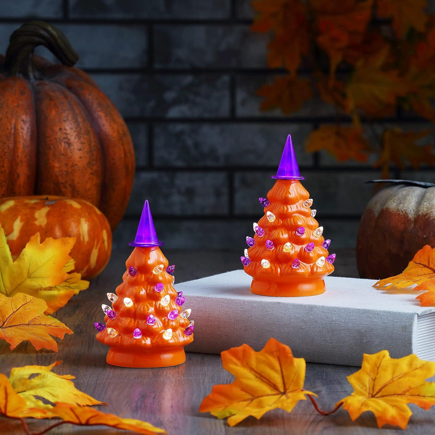 Mr. Halloween Mini Halloween Trees - Orange